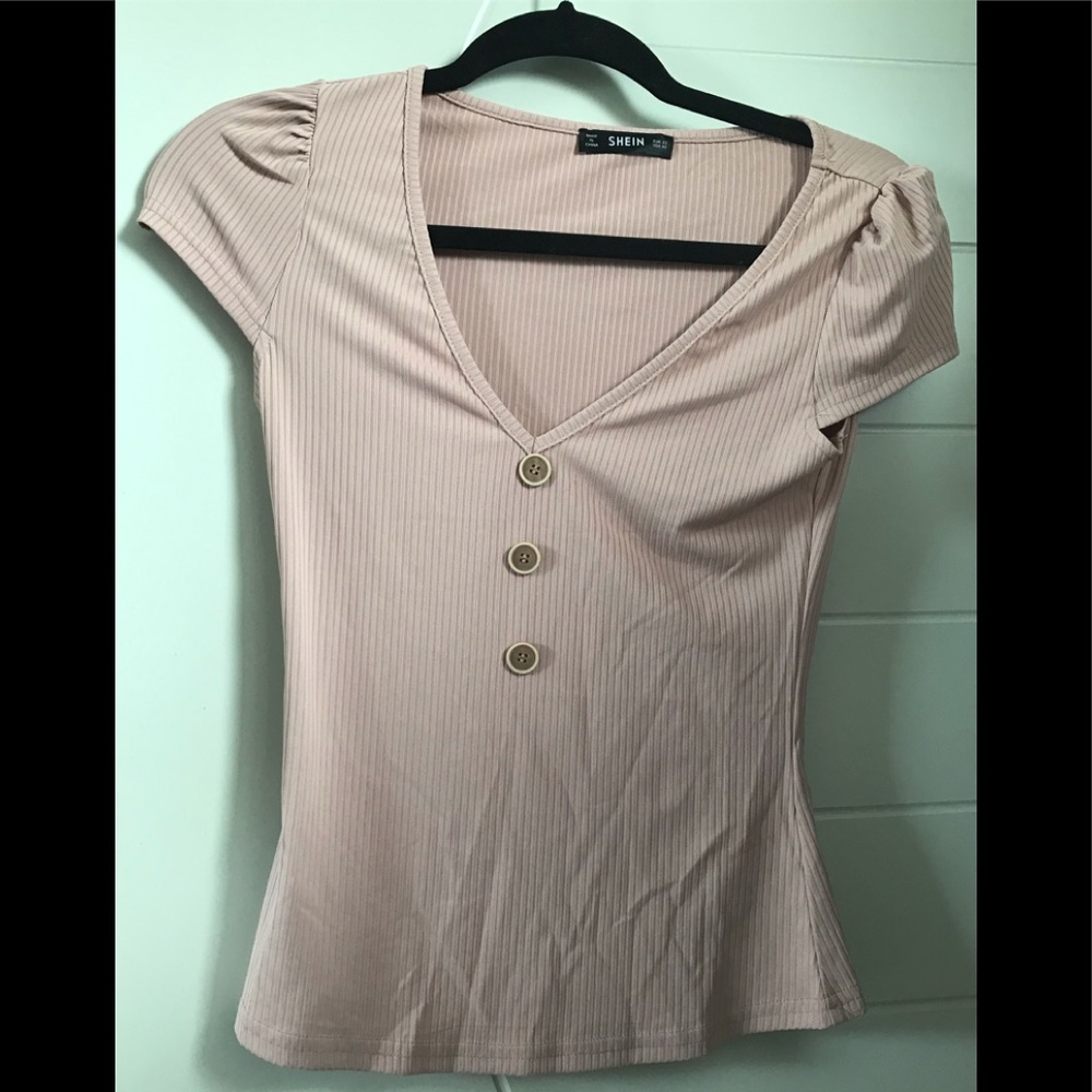 Pink Puff Sleeve Tee